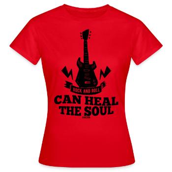 Rock and roll - T-shirt Femme - rouge - Devant - AI Model Female 172 dark (172cm)