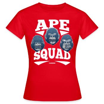Ape Squad - Frauen T-Shirt - Rot - Vorne - AI Model Female 172 dark (172cm)