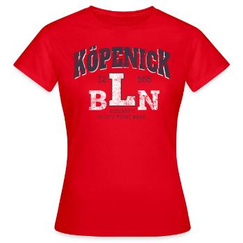Köpenick BLN 12555 - Eiserner geht's nicht mehr - Frauen T-Shirt - Rot - Vorne - AI Model Female 172 dark (172cm)