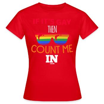 Gay Spruch Regenbogen Homo-Ehe - Frauen T-Shirt - Rot - Vorne - AI Model Female 172 dark (172cm)
