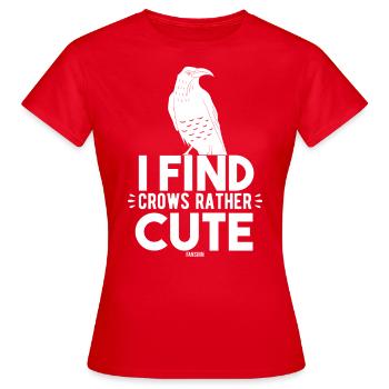 Potence Oiseau Brouillard Corbeau Superstition Animal - T-shirt Femme - rouge - Devant - AI Model Female 172 dark (172cm)