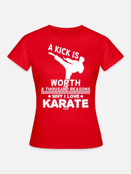 Karate Martial Arts Schlagtechnik - Frauen T-Shirt - Rot