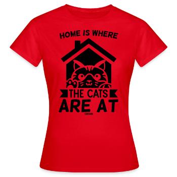 Animal Shelter Cat Cat Friend Gift - Women's T-Shirt - red - Front - AI Model Female 172 dark (172cm)
