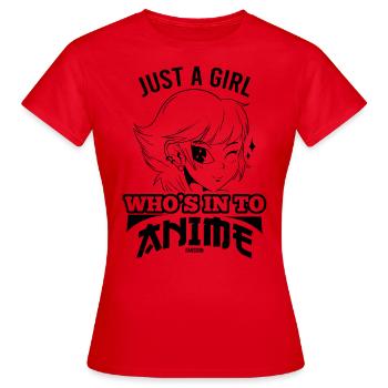 Anime Fille Manga Fille Dicton - T-shirt Femme - rouge - Devant - AI Model Female 172 dark (172cm)