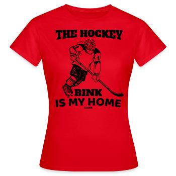 Hockey sur glace disant patinoire Sports de glace - T-shirt Femme - rouge - Devant - AI Model Female 172 dark (172cm)