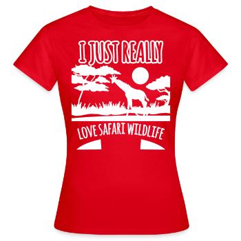 Safari - T-shirt Femme - rouge - Devant - AI Model Female 172 dark (172cm)