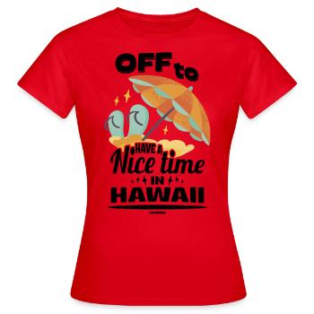 Hawaï - T-shirt Femme - rouge - Devant - AI Model Female 172 dark (172cm)