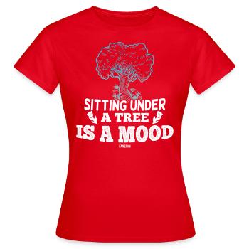 Baum umarmen Therapie - Frauen T-Shirt - Rot - Vorne - AI Model Female 172 dark (172cm)