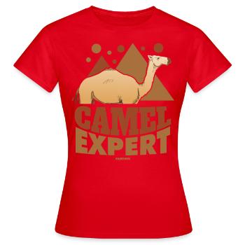 Camel Expert - T-shirt Femme - rouge - Devant - AI Model Female 172 dark (172cm)