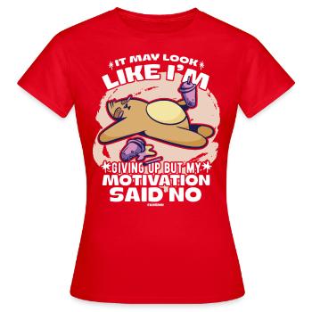Motivation - T-shirt Femme - rouge - Devant - AI Model Female 172 dark (172cm)