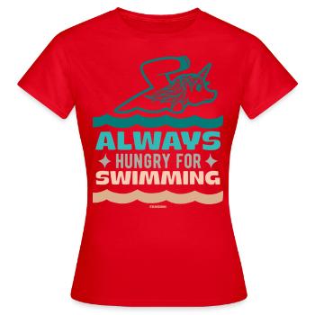 Nager - T-shirt Femme - rouge - Devant - AI Model Female 172 dark (172cm)