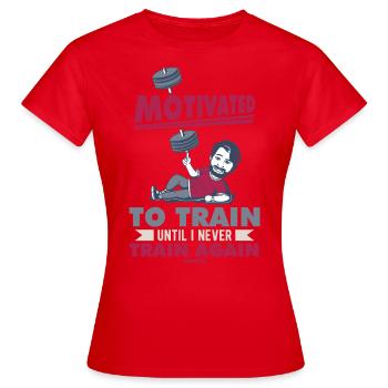 Motivation - T-shirt Femme - rouge - Devant - AI Model Female 172 dark (172cm)