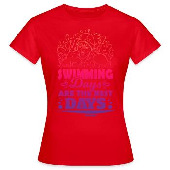 Nager - T-shirt Femme - rouge - Devant - AI Model Female 172 dark (172cm)