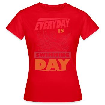 Nager - T-shirt Femme - rouge - Devant - AI Model Female 172 dark (172cm)