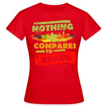 Brésil Rio de Janeiro Amérique du Sud Cadeau - T-shirt Femme - rouge - Devant - AI Model Female 172 dark (172cm)