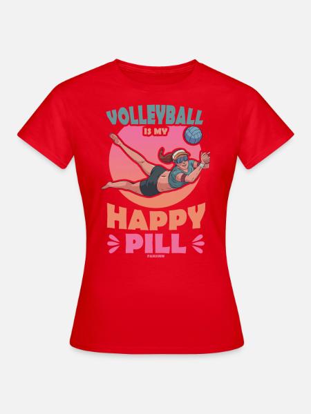 Volleyball - Frauen T-Shirt - Rot