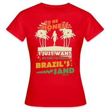 Brésil Rio de Janeiro Amérique du Sud Cadeau - T-shirt Femme - rouge - Devant - AI Model Female 172 dark (172cm)