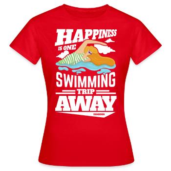Natation Sauveteur Cours de natation Piscine extérieure Cadeau - T-shirt Femme - rouge - Devant - AI Model Female 172 dark (172cm)