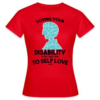 Autisme Puzzle Syndrome d’Asperger - T-shirt Femme - rouge - Devant - AI Model Female 172 dark (172cm)
