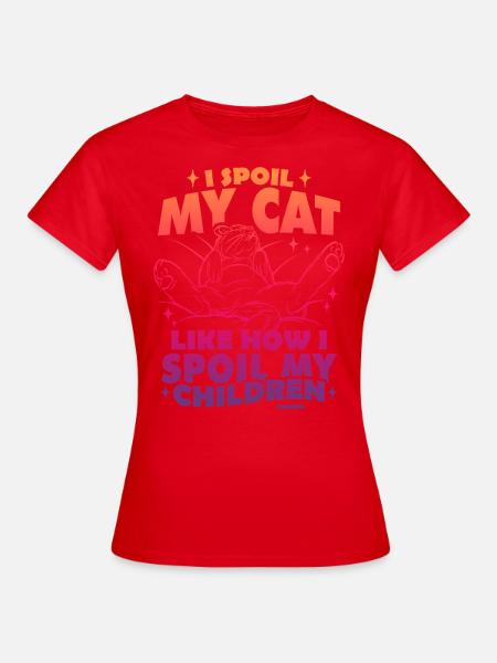 Katzenmama - Frauen T-Shirt - Rot