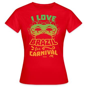 Brésil Rio de Janeiro Amérique du Sud Cadeau - T-shirt Femme - rouge - Devant - AI Model Female 172 dark (172cm)