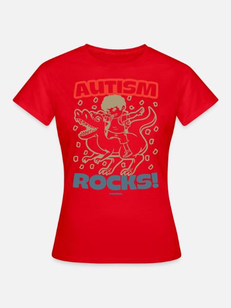 Autism rocks - Women's T-Shirt - red