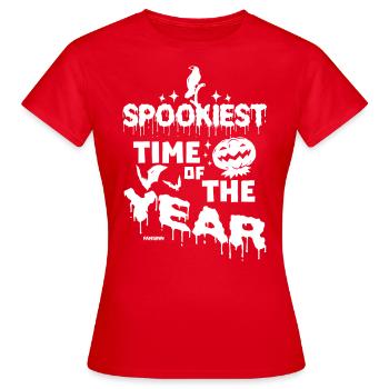 Citrouille Lantern Zombie Monster Raven - T-shirt Femme - rouge - Devant - AI Model Female 172 dark (172cm)