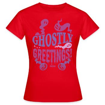 salutations fantomatiques - T-shirt Femme - rouge - Devant - AI Model Female 172 dark (172cm)
