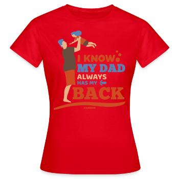 Père et fille - T-shirt Femme - rouge - Devant - AI Model Female 172 dark (172cm)