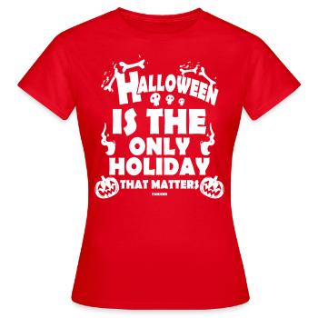Costume d’Halloween - T-shirt Femme - rouge - Devant - AI Model Female 172 dark (172cm)