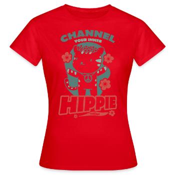 mein innerer Hippie - Frauen T-Shirt - Rot - Vorne - AI Model Female 172 dark (172cm)