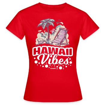 Hawaï - T-shirt Femme - rouge - Devant - AI Model Female 172 dark (172cm)