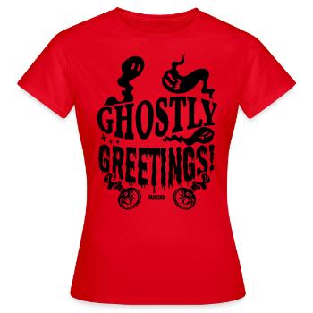 unheimlich Geist Monster Halloween - Frauen T-Shirt - Rot - Vorne - AI Model Female 172 dark (172cm)