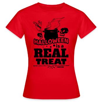 Halloween Trick or Treat - Frauen T-Shirt - Rot - Vorne - AI Model Female 172 dark (172cm)