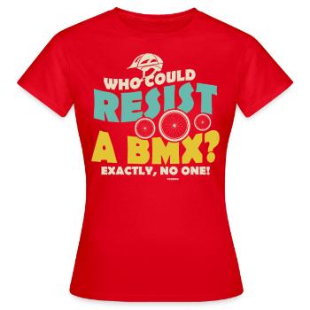 wer kann schon einem BMX widerstehen - Frauen T-Shirt - Rot - Vorne - AI Model Female 172 dark (172cm)