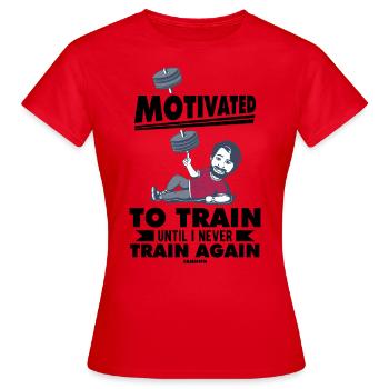 La motivation motive la carrière Cadeau positif - T-shirt Femme - rouge - Devant - AI Model Female 172 dark (172cm)