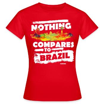 Brésil Rio de Janeiro Amérique du Sud Cadeau - T-shirt Femme - rouge - Devant - AI Model Female 172 dark (172cm)