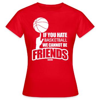 Basketballmannschaft Basketballspieler Basketball - Frauen T-Shirt - Rot - Vorne - AI Model Female 172 dark (172cm)