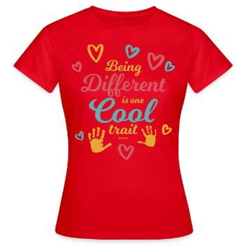 anders zu sein ist cool Autismus besonders - Frauen T-Shirt - Rot - Vorne - AI Model Female 172 dark (172cm)