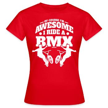 BMX Bike Halfpipe cadeau cool - T-shirt Femme - rouge - Devant - AI Model Female 172 dark (172cm)