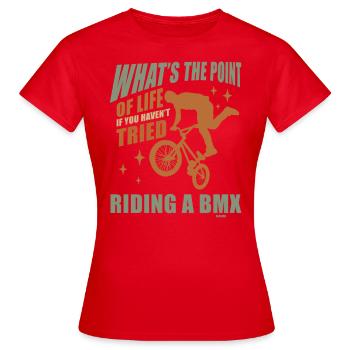 BMX BMX Rider BMX Piste - T-shirt Femme - rouge - Devant - AI Model Female 172 dark (172cm)