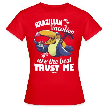 Brésil Rio de Janeiro Amérique du Sud Cadeau - T-shirt Femme - rouge - Devant - AI Model Female 172 dark (172cm)