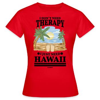 Hawaï - T-shirt Femme - rouge - Devant - AI Model Female 172 dark (172cm)