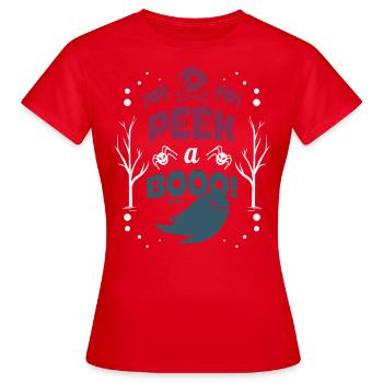 unheimlich Gespenst Halloween Geschenk - Frauen T-Shirt - Rot - Vorne - AI Model Female 172 dark (172cm)