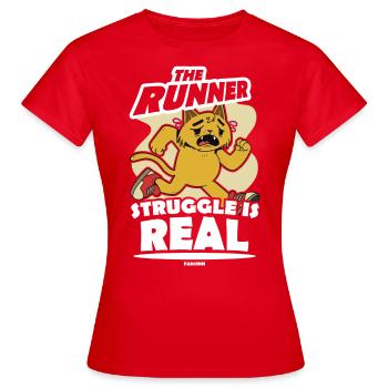 Courir - T-shirt Femme - rouge - Devant - AI Model Female 172 dark (172cm)