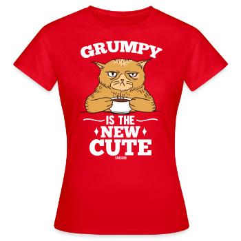 Kaffee für die schlechte Laune Katze - Frauen T-Shirt - Rot - Vorne - AI Model Female 172 dark (172cm)