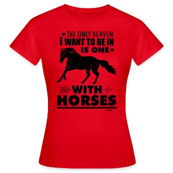 Cheval - T-shirt Femme - rouge - Devant - AI Model Female 172 dark (172cm)