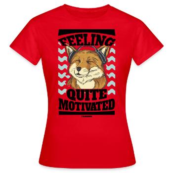 Motivation - T-shirt Femme - rouge - Devant - AI Model Female 172 dark (172cm)