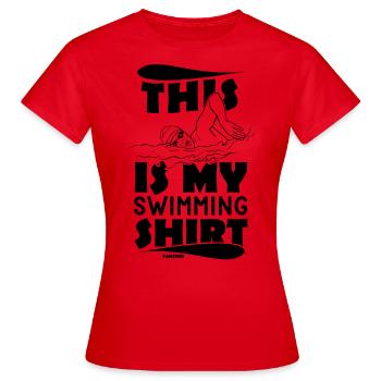 Nager - T-shirt Femme - rouge - Devant - AI Model Female 172 dark (172cm)