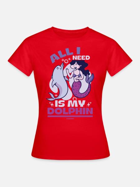 Delfin - Frauen T-Shirt - Rot